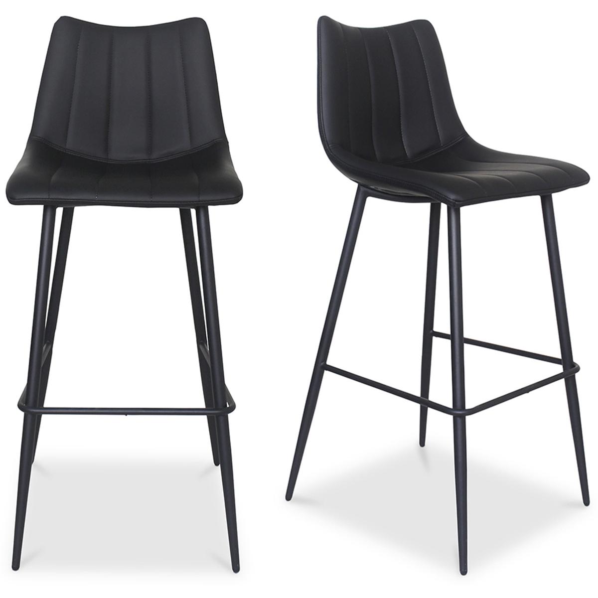 Moes Home Collection UU100302 Alibi 41 inch Black Barstool Set of 2