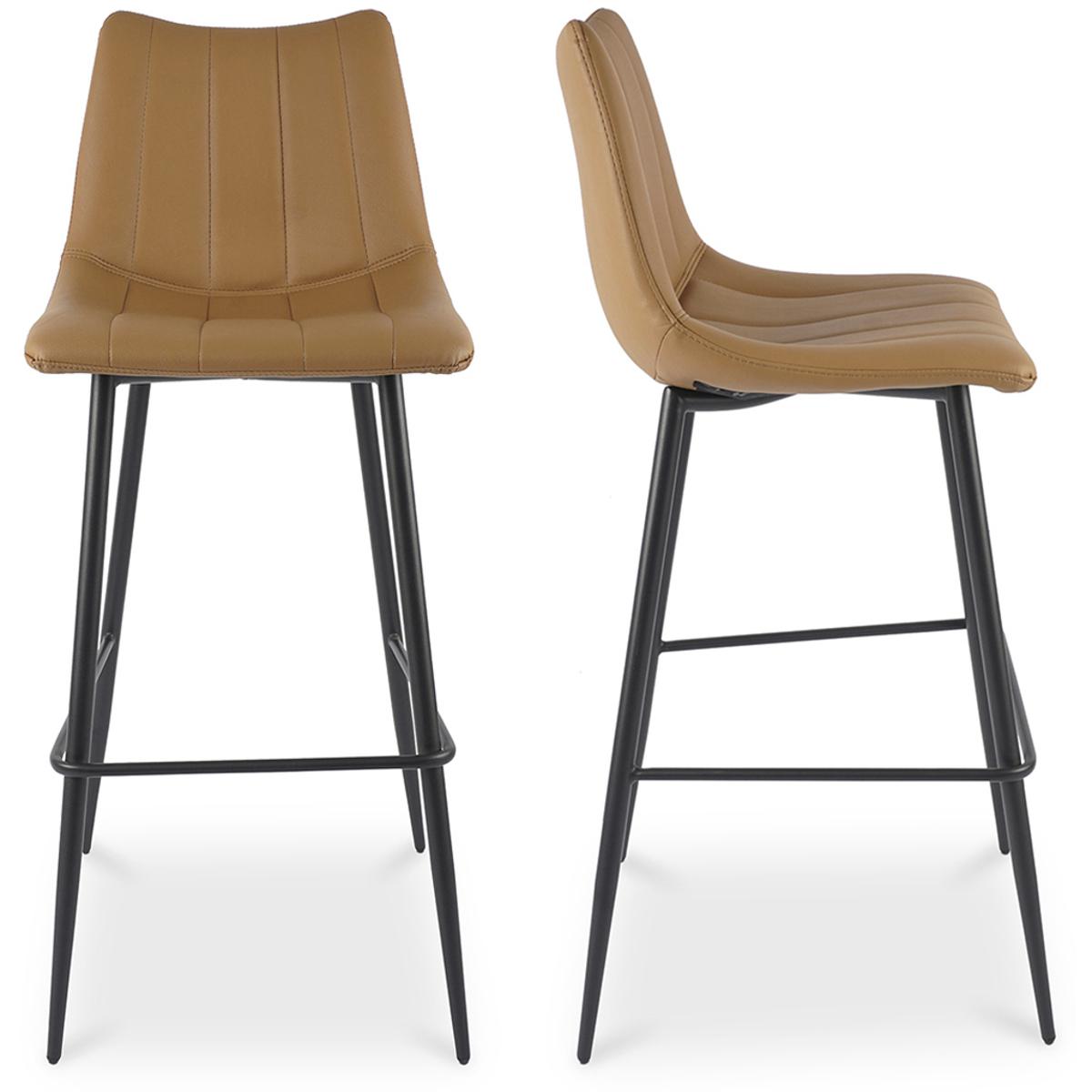 Moe's Home Collection UU-1003-21 Alibi 41.5 inch Tan Bar Stool, M2