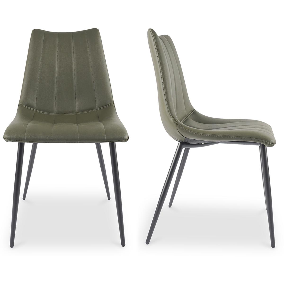 Moe's Home Collection UU-1022-27 Alibi Dark Green Dining Chair, M2