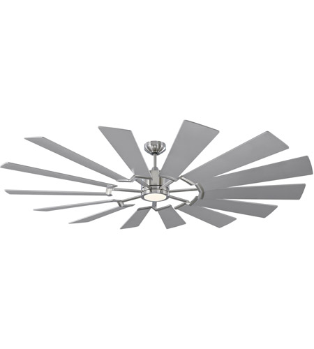 Monte Carlo Fans 14prr72bsd Prairie 72 Inch Brushed Steel With Washed Oak Blades Outdoor Ceiling Fan