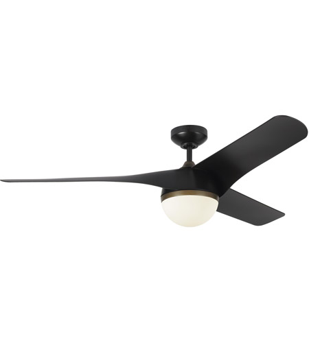 Akova 56 Inch Matte Black With Black Blades Outdoor Ceiling Fan