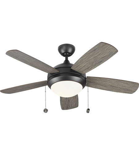 Monte Carlo Fans 5dic44agpd V1 Discus Classic Ii 44 Inch Aged Pewter With Light Grey Weathered Oak Blades Indoor Ceiling Fan