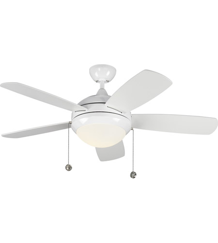 Monte Carlo Fans 5dic44whd Discus Classic Ii 44 Inch White Indoor Ceiling Fan