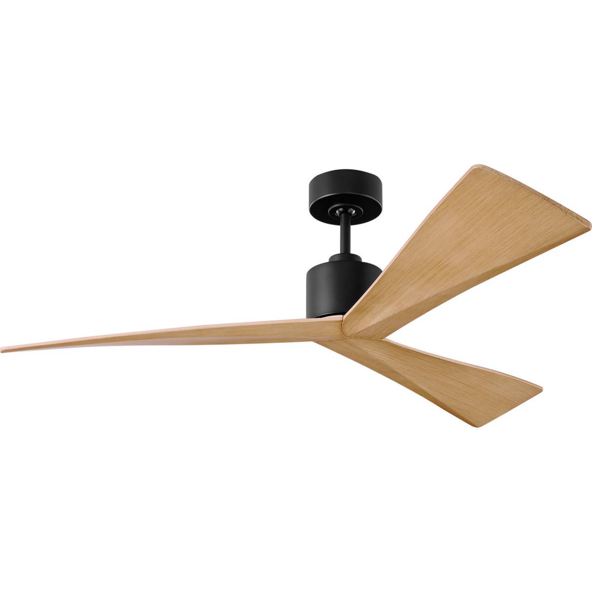 Visual Comfort Fan Collection 3ADR52MBK Adler 52 inch Midnight Black with Natural Honey ABS Blades Ceiling Fan