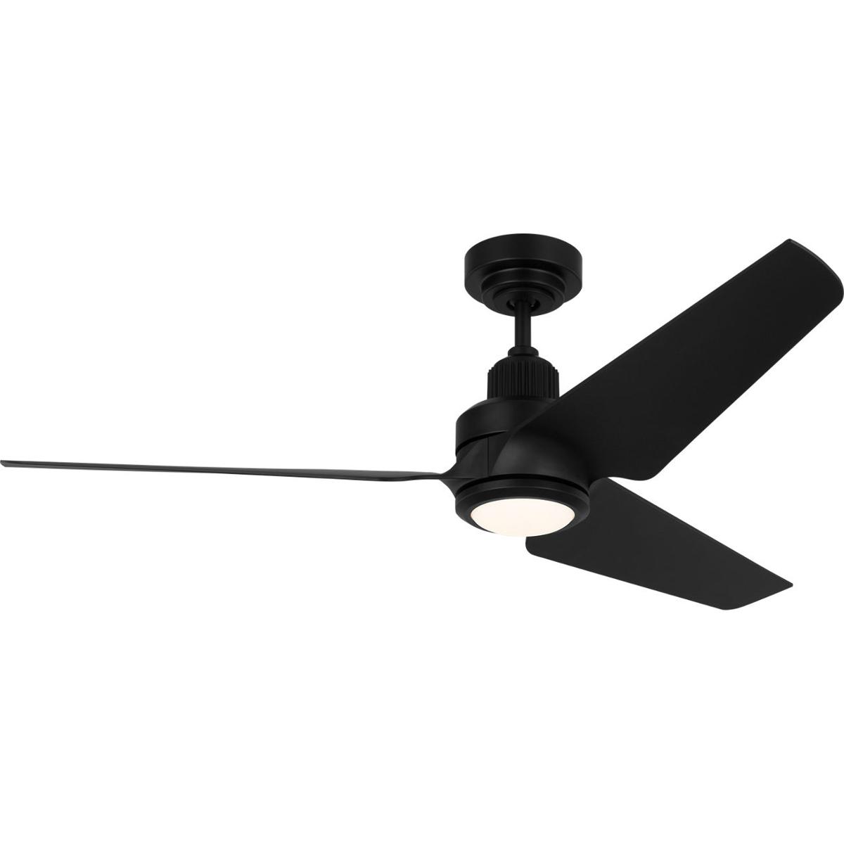 Visual Comfort Fan Collection 3RULSM52MBKD Ruhlmann 52 inch Midnight Black Indoor/Outdoor Smart Ceiling Fan