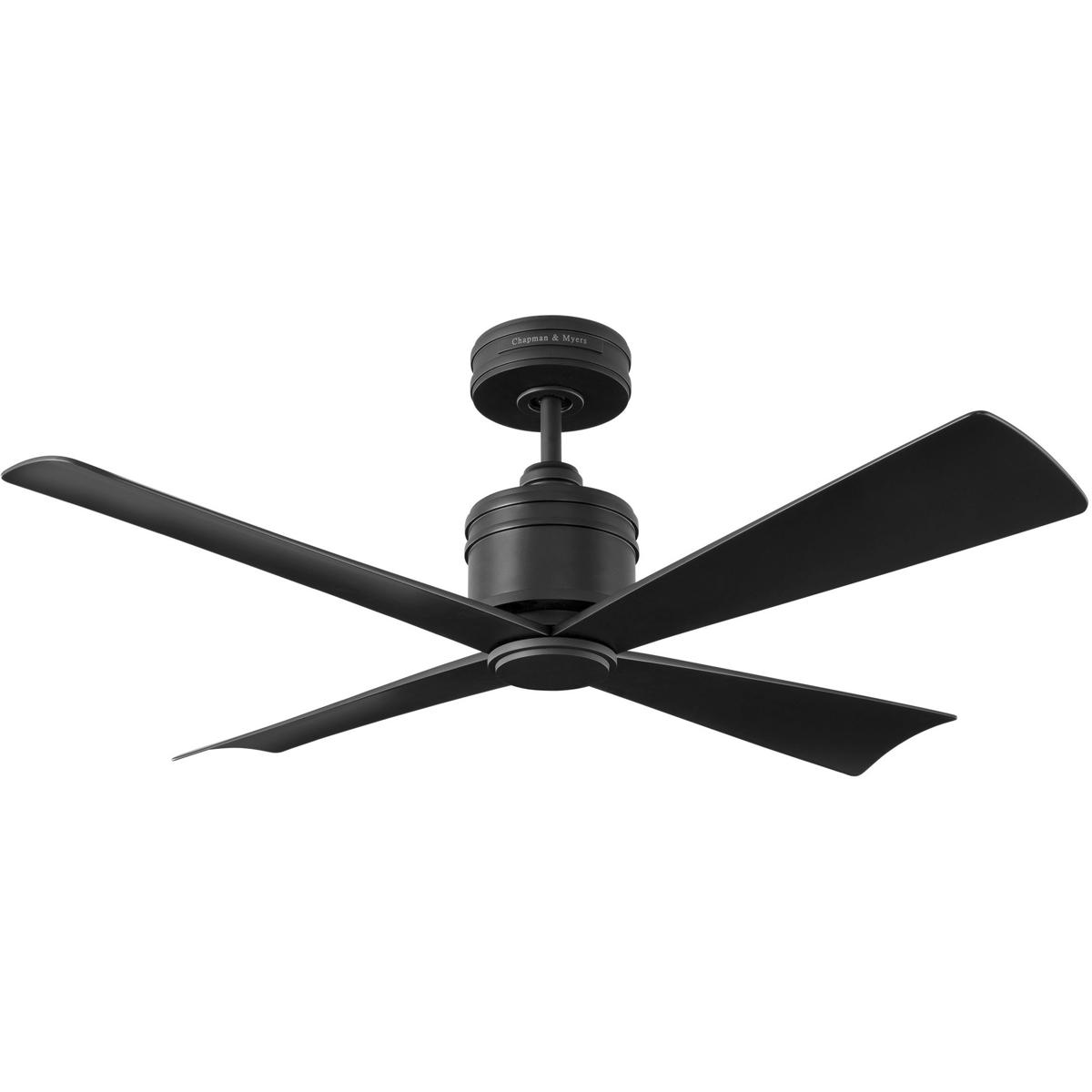 Visual Comfort Fan Collection 4LNCR44MBK Launceton 44 inch Midnight Black with Midnight Black ABS Blades Ceiling Fan