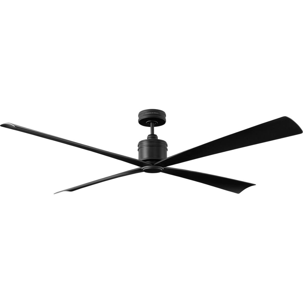 Visual Comfort Fan Collection 4LNCR72MBK Launceton 72 inch Midnight Black with Midnight Black ABS Blades Ceiling Fan