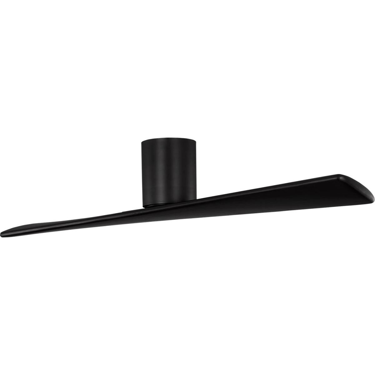 Visual Comfort Fan Collection 2PLSMH52MBK Plank 52 inch Midnight Black Indoor/Outdoor Smart Ceiling Fan