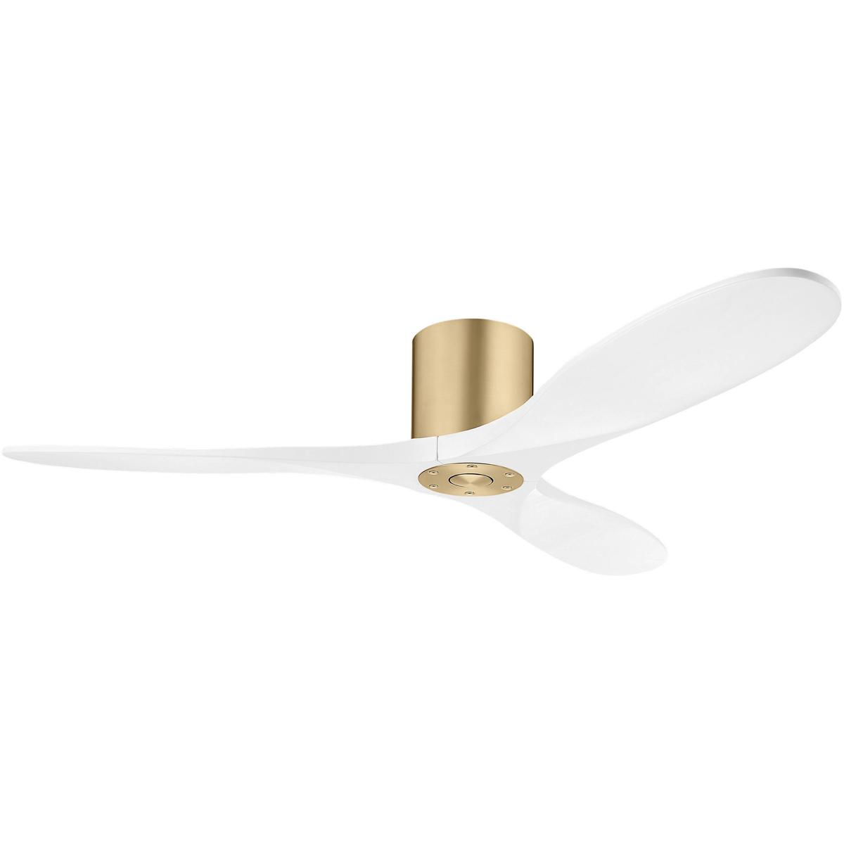 Visual Comfort Fan Collection 3MAVHSM52BBSRZW Maverick 52 inch Burnished Brass with Matte White Blades Ceiling Fan