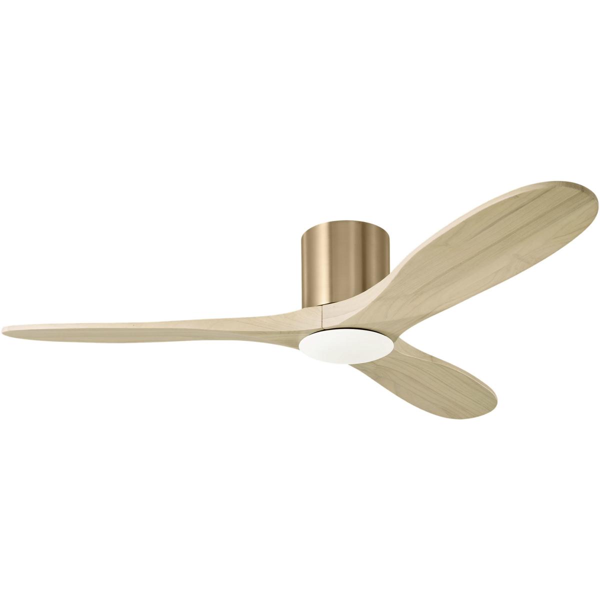 Visual Comfort Fan Collection 3MAVHSM52BBSWWOD Maverick 52 inch Burnished Brass with Washed White Oak Blades Ceiling Fan