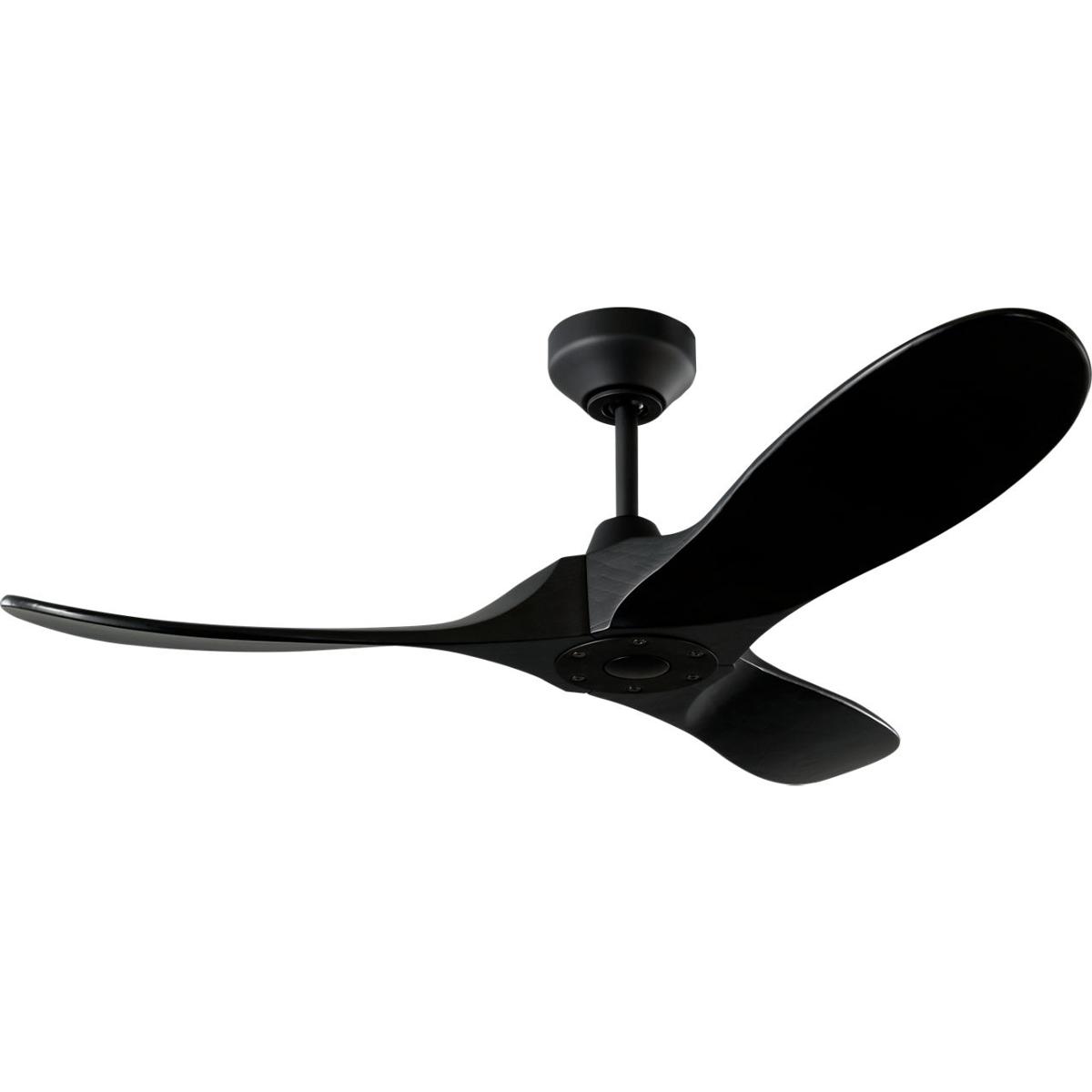 Visual Comfort Fan Collection 3MAVSM44MBKMBK Maverick 44 inch Midnight Black Indoor/Outdoor Smart Ceiling Fan in Not Included