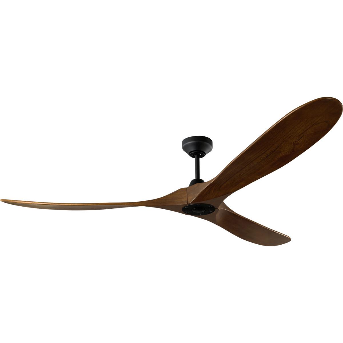 Visual Comfort Fan Collection 3MAVSM70MBK Maverick 70 inch Midnight Black with Dark Walnut Blades Indoor/Outdoor Smart Ceiling Fan in Not Included