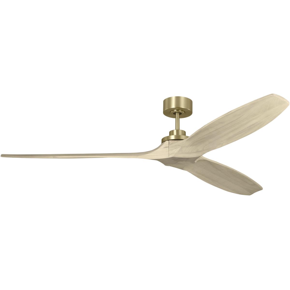 Visual Comfort Fan Collection 3CLNSM70BBSWWO Collins 70 inch Burnished Brass with Washed White Oak Blades Smart Ceiling Fan
