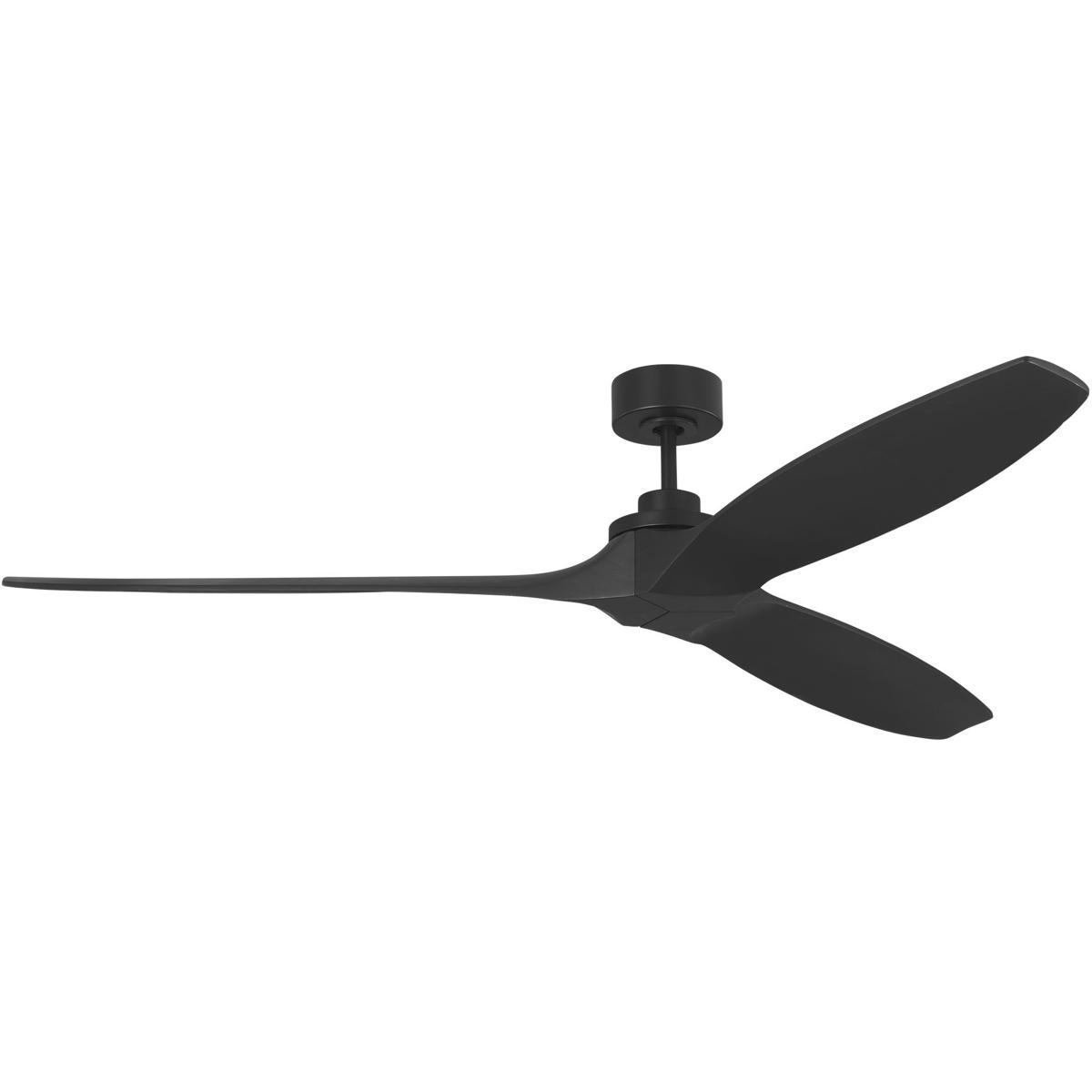 Visual Comfort Fan Collection 3CLNSM70MBK Collins 70 inch Midnight Black Smart Ceiling Fan