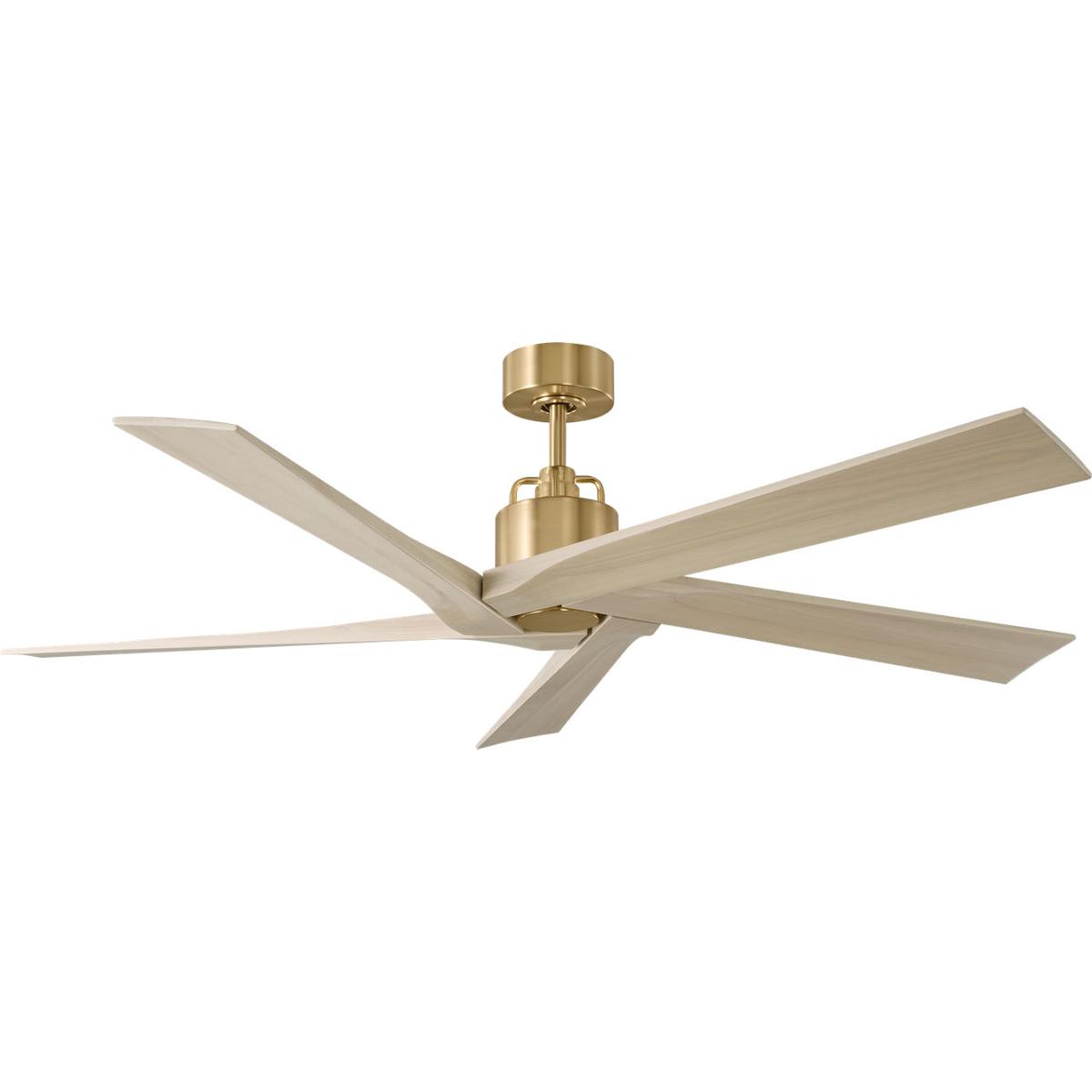 Visual Comfort Fan Collection 5ASPR56BBSWWO Aspen 56 inch Burnished Brass with Washed White Oak Blades Ceiling Fan