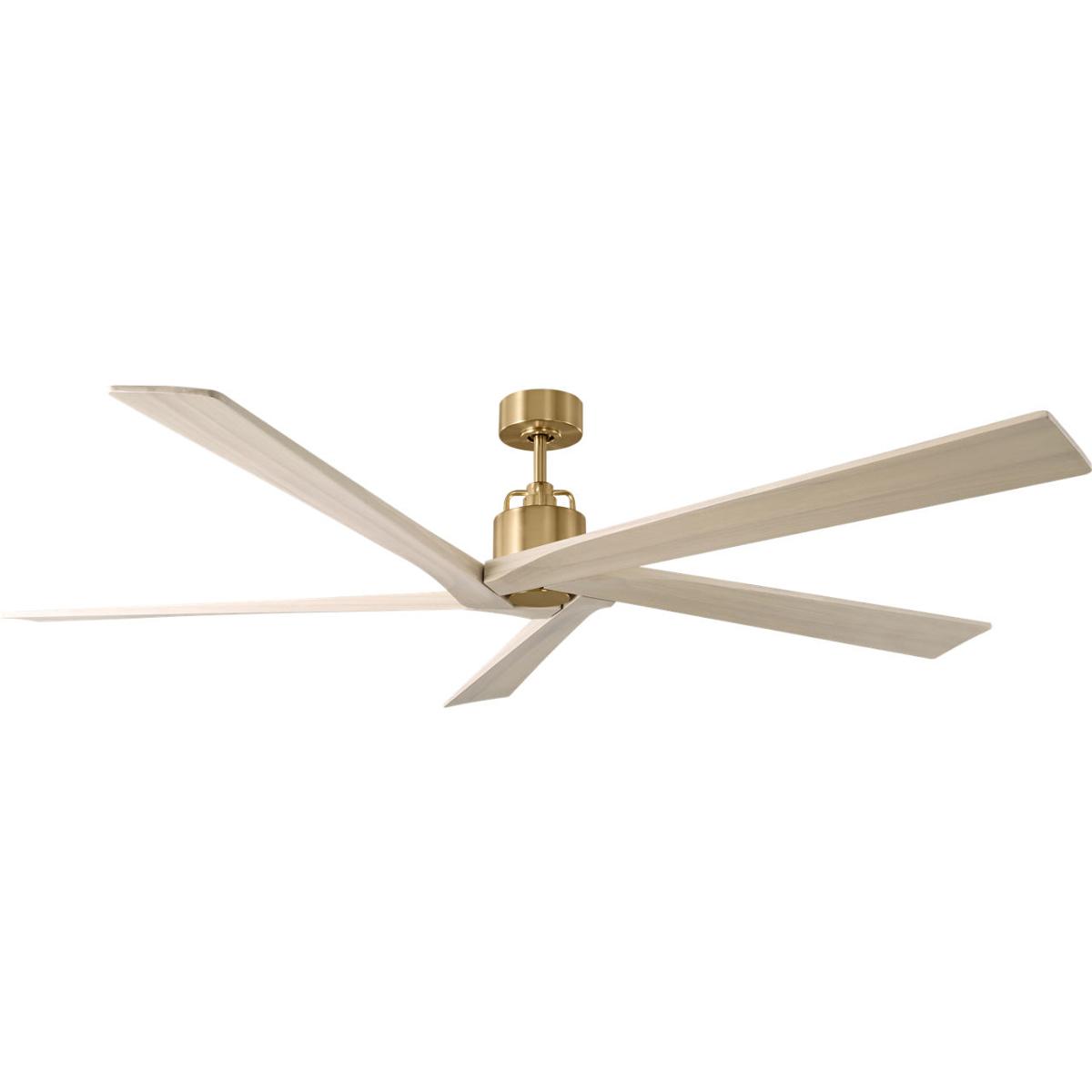 Visual Comfort Fan Collection 5ASPR70BBSWWO Aspen 70 inch Burnished Brass with Washed White Oak Blades Ceiling Fan
