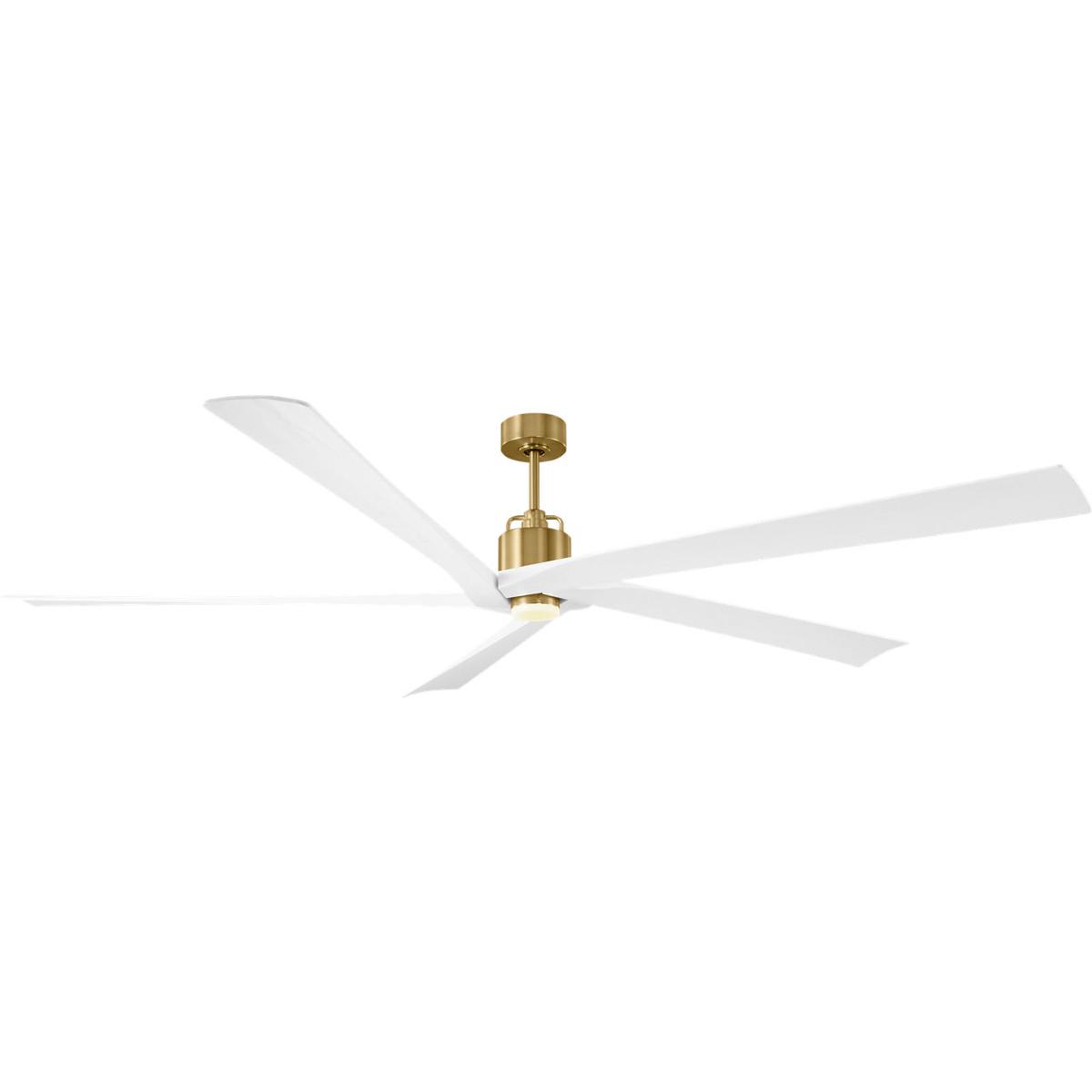 Visual Comfort Fan Collection 5ASPR84BBS Aspen 84 inch Burnished Brass with Matte White Blades Ceiling Fan