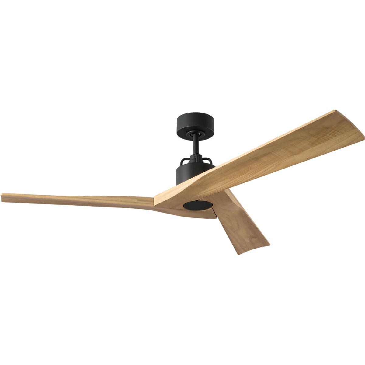 Visual Comfort Fan Collection 3ALMSM52MBKNH Alma 52 inch Midnight Black with Natural Honey Blades Smart Ceiling Fan