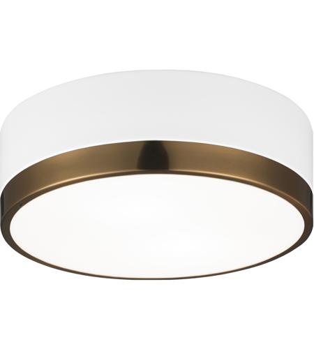 Matteo Lighting M14302whag Trydor 2 Light 12 Inch White Aged Gold Brass Ceiling Mount Ceiling Light