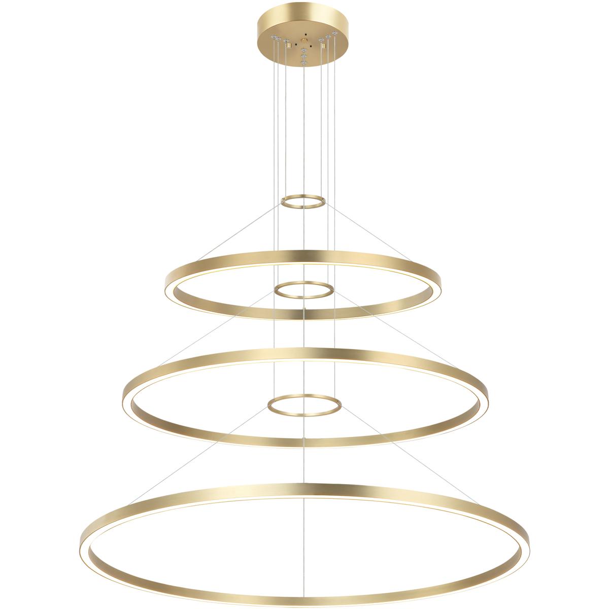 Matteo Lighting C30896BG O'hara LED 40 inch Brushed Gold Chandelier Ceiling Light