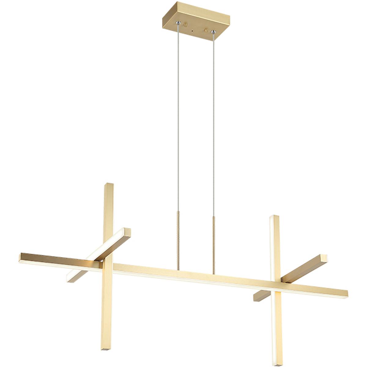 Matteo Lighting C38944BG Crosley LED 20 inch Brushed Gold Pendant Ceiling Light