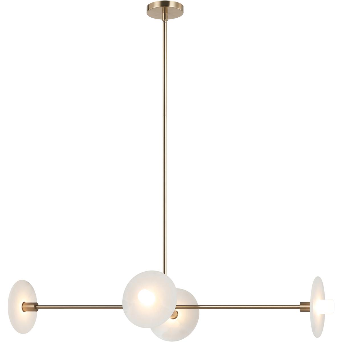 Matteo Lighting C42604CG Monument 4 Light 42 inch Champagne Gold Pendant Ceiling Light