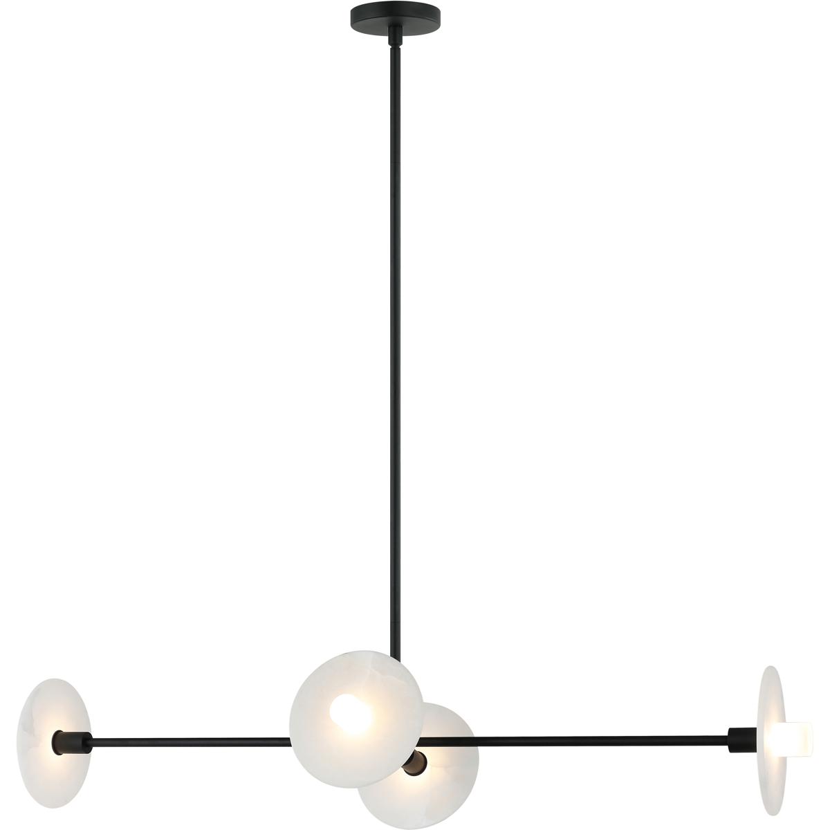Matteo Lighting C42604MB Monument 4 Light 42 inch Matte Black Pendant Ceiling Light