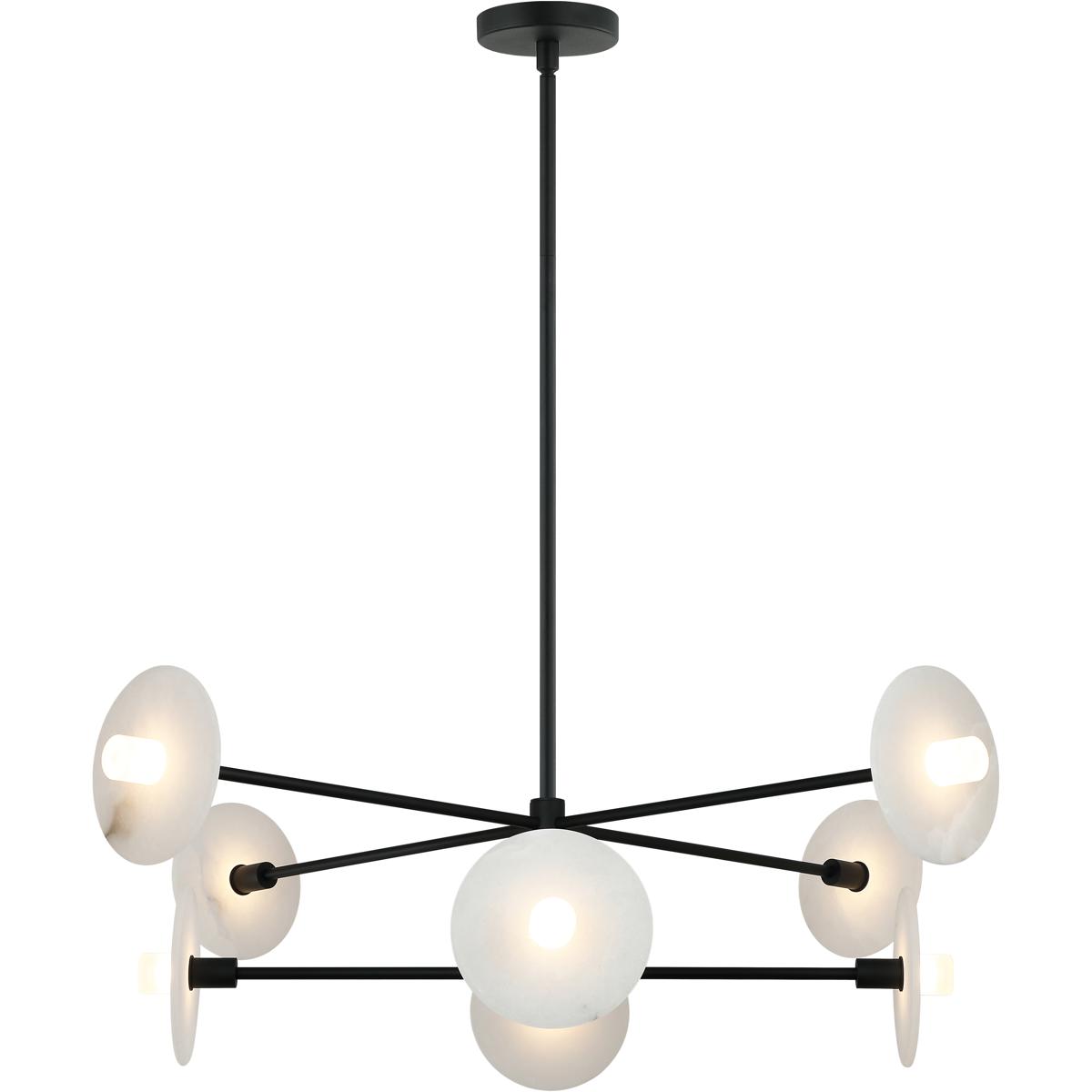 Matteo Lighting C42608MB Monument 8 Light 42 inch Matte Black Pendant Ceiling Light