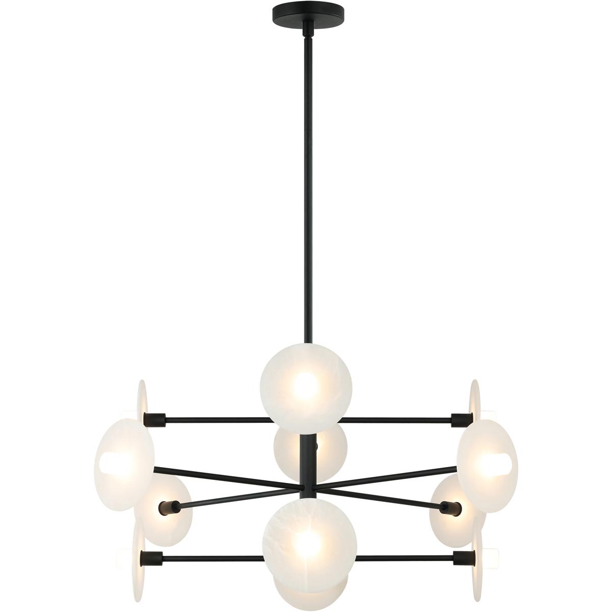 Matteo Lighting C42612MB Monument 12 Light 42 inch Matte Black Pendant Ceiling Light