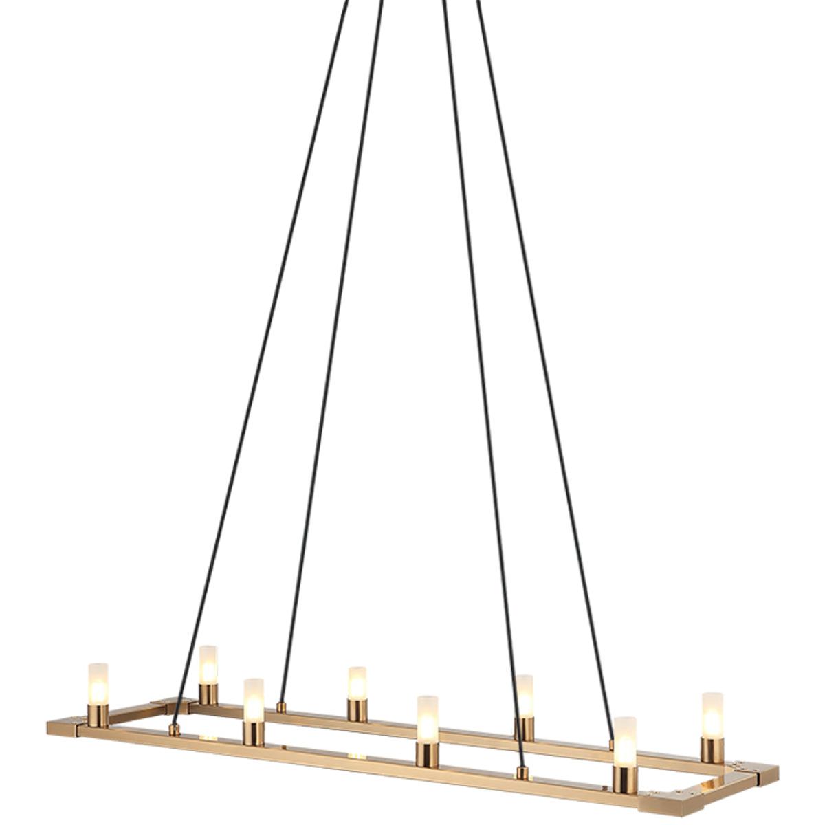 Matteo Lighting C75208AG Cascadian 8 Light 10 inch Aged Gold Brass Chandelier Ceiling Light