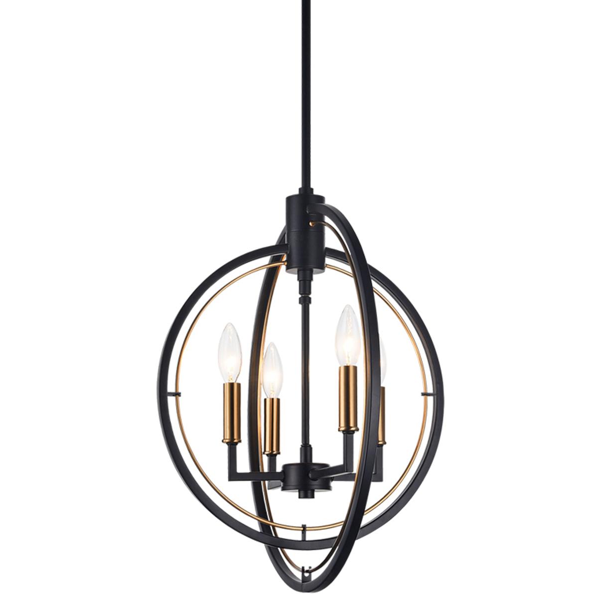 Lighting New York C78604BK Matteo Lighting Odyssey 4 Light 19 inch Black Pendant Ceiling Light C78604BK - Open Box
