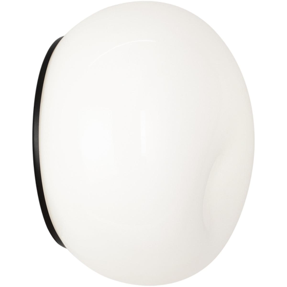 Matteo Lighting M14021BKOP Gelasin 1 Light 10 inch Black Flush Mount Ceiling Light in Black and Opal Glass