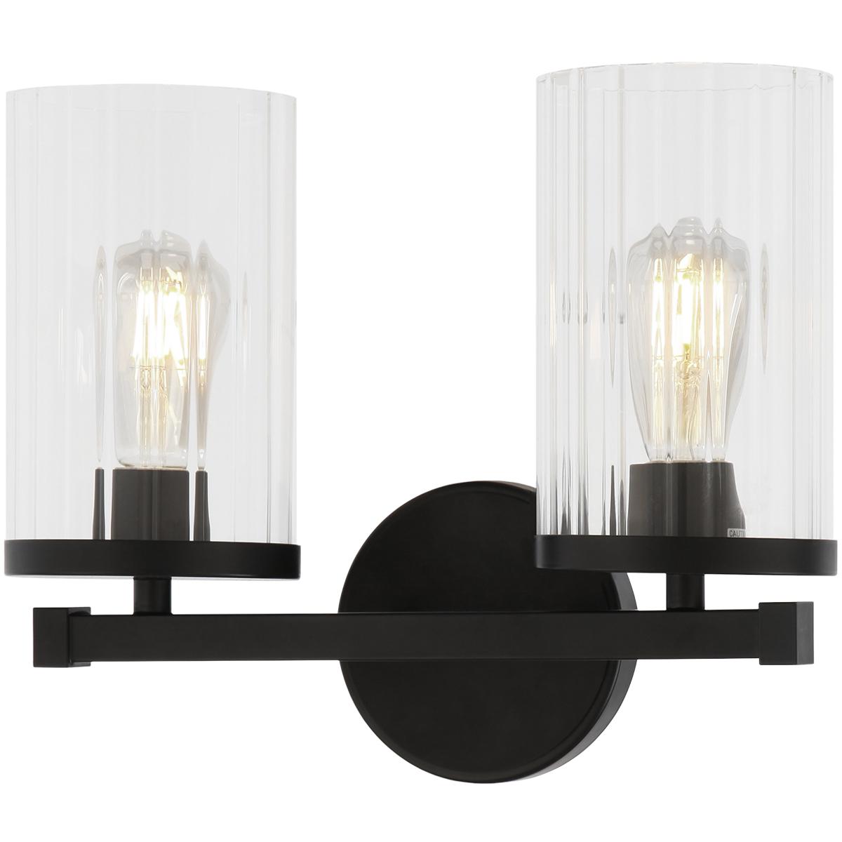 Lighting New York R-S06102BK Matteo Lighting Liberty 2 Light 14 inch Black Wall Sconce Wall Light S06102BK - Open Box