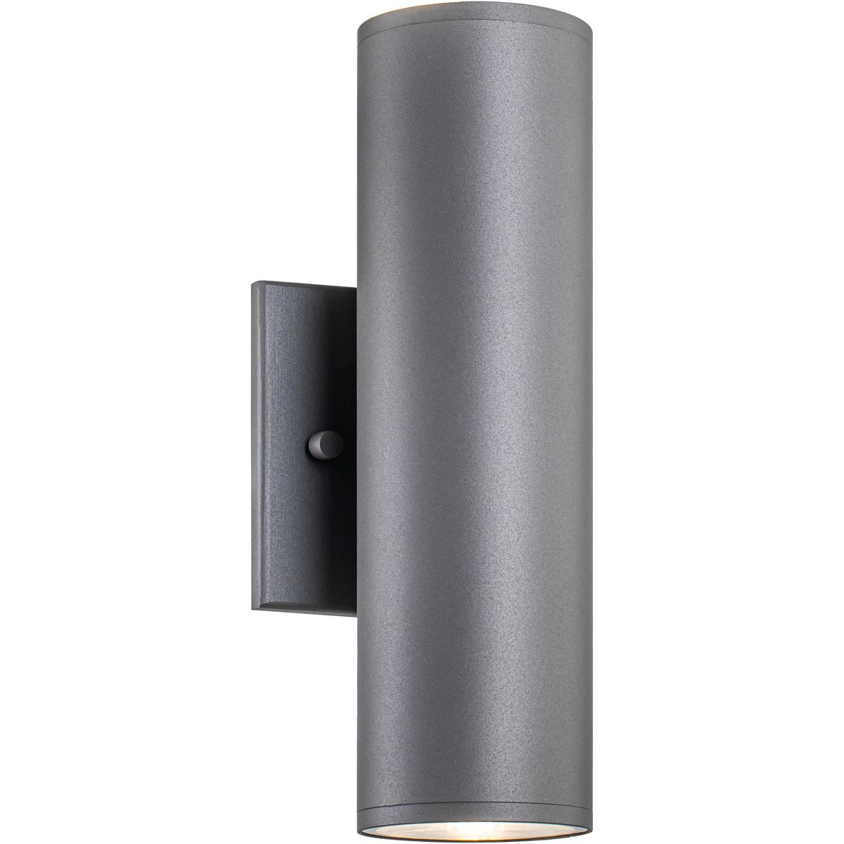 Matteo Lighting S10222GY Tubular LED 10 inch Grey Outdoor Wall Light