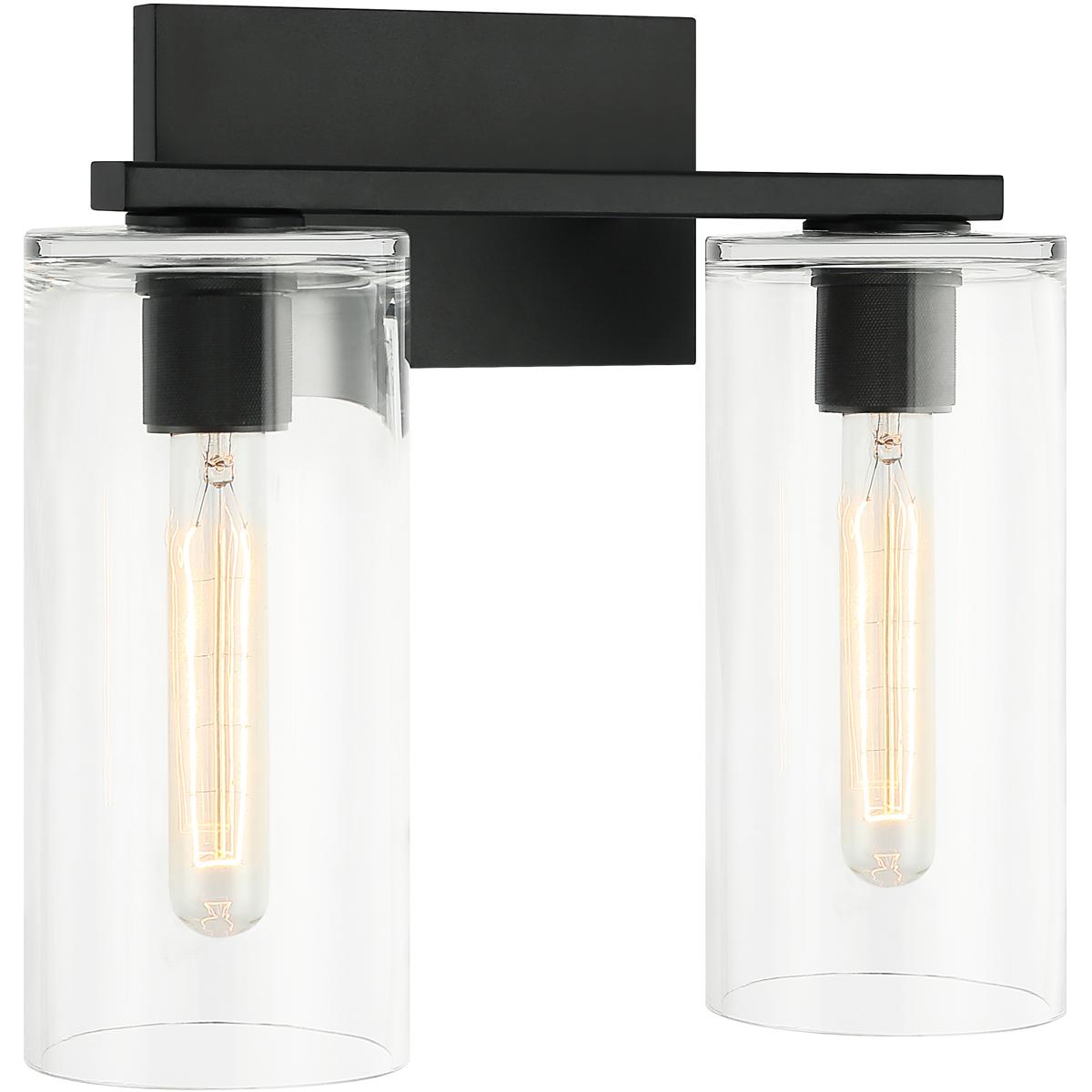 Matteo Lighting W32502MB Lincoln 2 Light 14 inch Matte Black Wall Sconce Wall Light