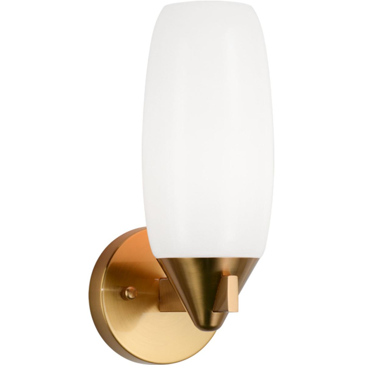 Lighting New York R-W74011AG Matteo Lighting Reya 1 Light 5 inch Aged Gold Brass Wall Sconce Wall Light W74011AG - Open Box