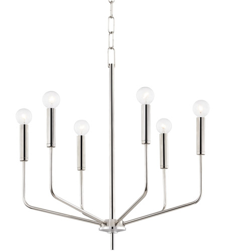 Polished Nickel Chandelier Ceiling Light, Small Round Chandelier Bulbs