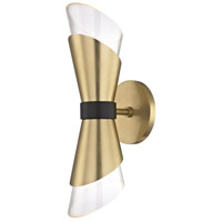 Mitzi H130102-AGB/BK Angie LED 5 inch Aged Brass Wall Sconce Wall Light photo thumbnail