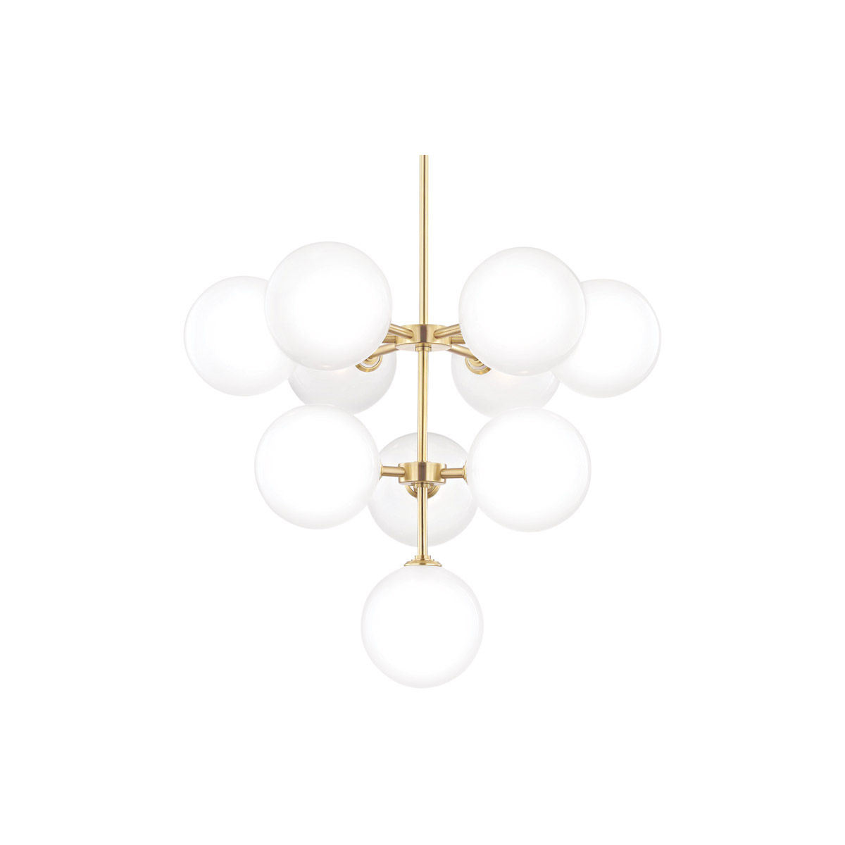 Mitzi H122810-AGB Ashleigh LED 29.75 inch Aged Brass Chandelier Ceiling Light