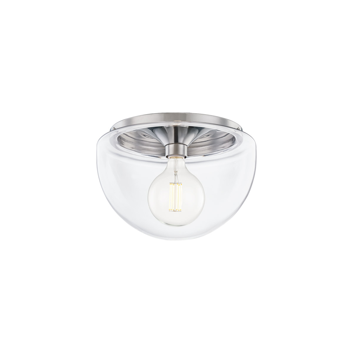 Mitzi H284501L-PN Grace LED 14 inch Polished Nickel Flush Mount Ceiling Light