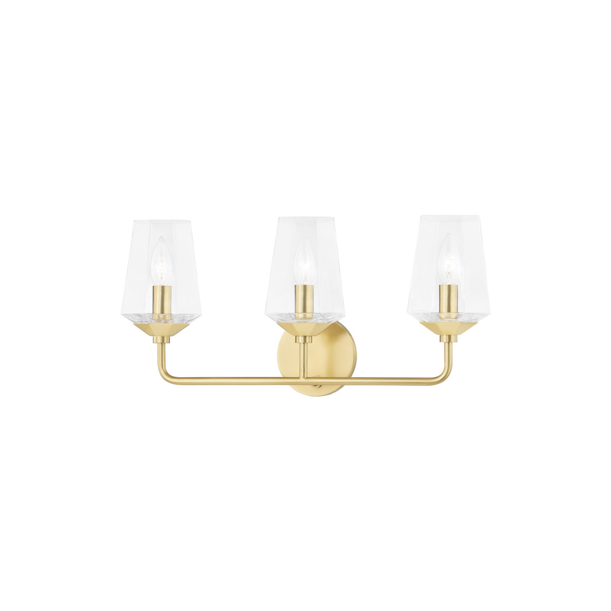 Mitzi H420303-AGB Kayla 3 Light 22 inch Aged Brass Bath and Vanity Light Wall Light