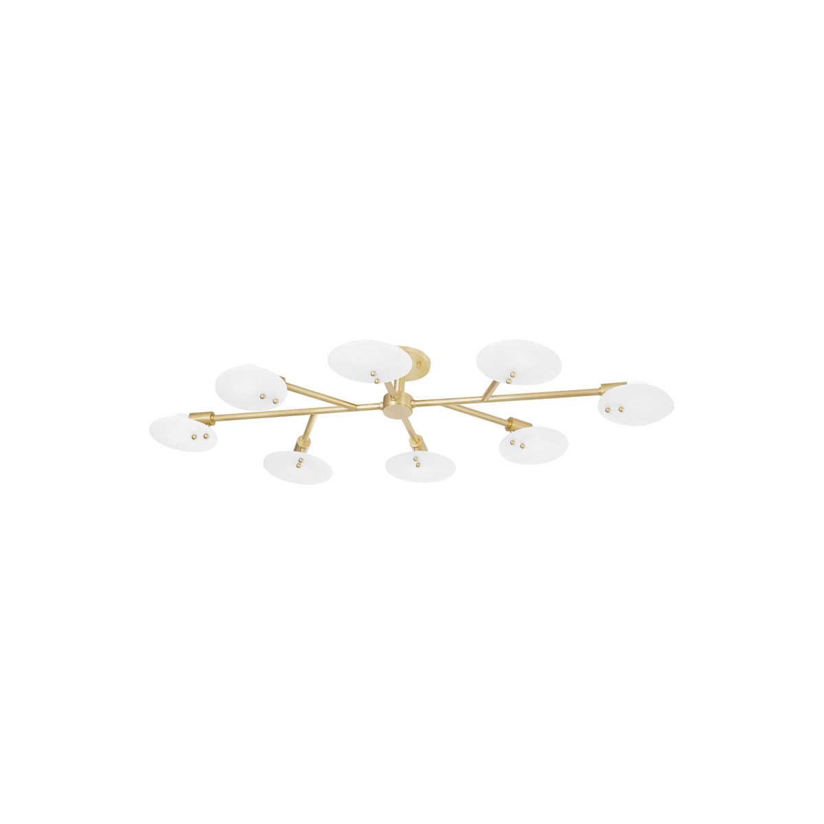 Mitzi H428608-AGB Giselle 8 Light 48 inch Aged Brass Semi-flush Ceiling Light
