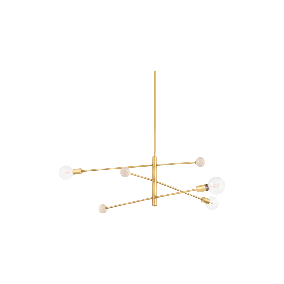 Mitzi H491803-AGB Slater 3 Light 65.75 inch Aged Brass Chandelier Ceiling Light