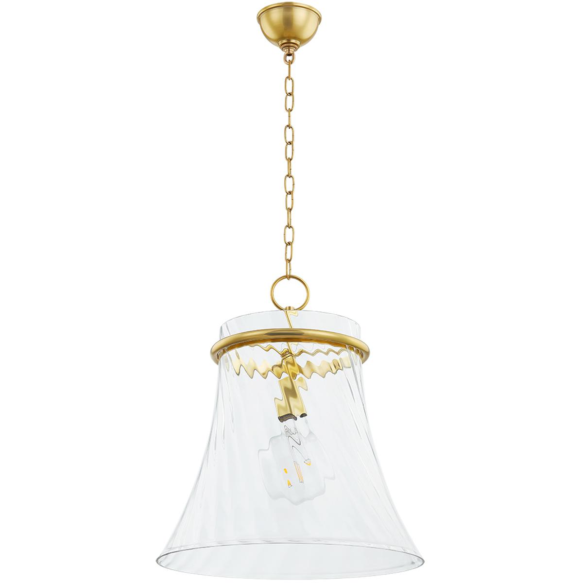 Mitzi H824701L-AGB Cantana 1 Light 17.75 inch Aged Brass Pendant Ceiling Light