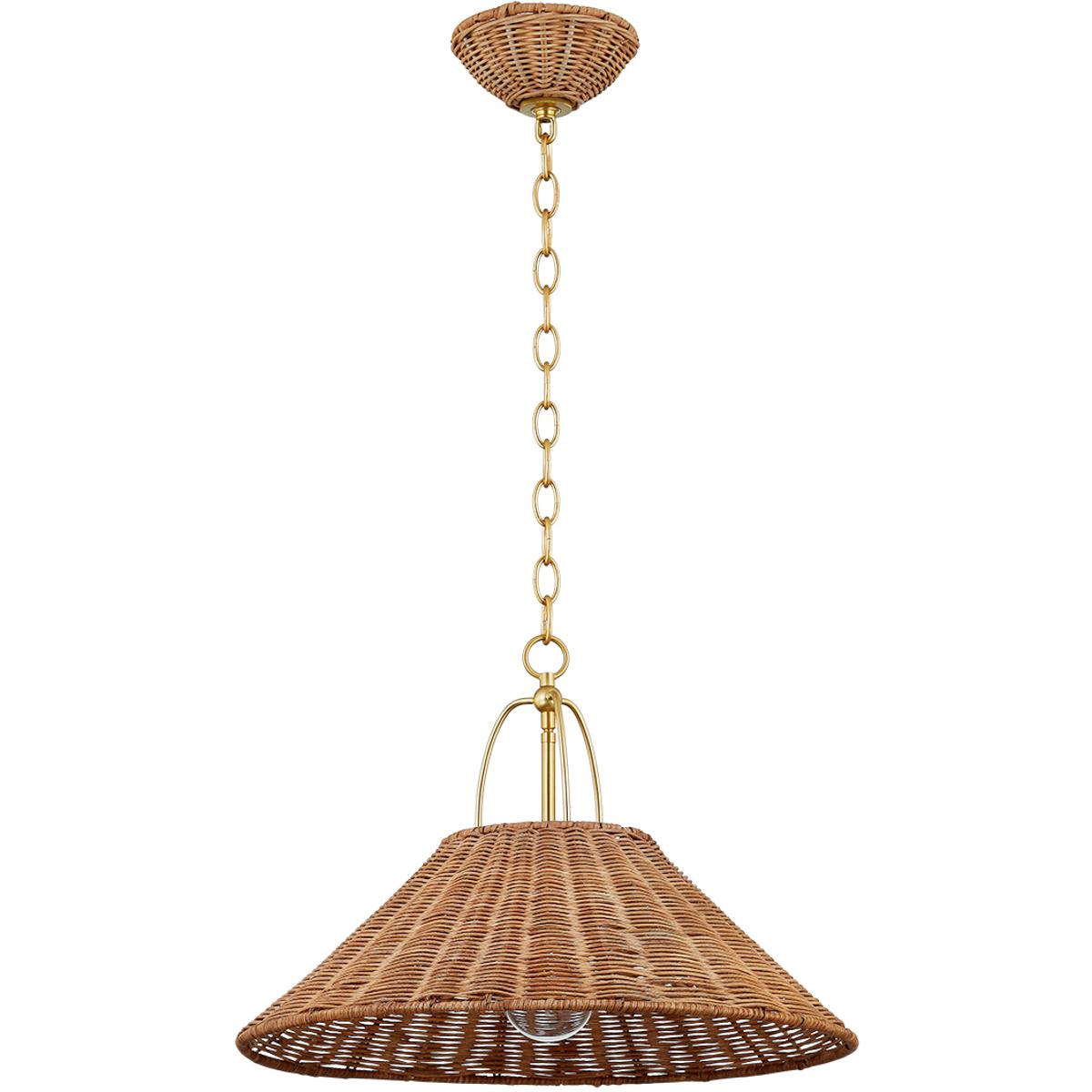 Mitzi H894701S-AGB Davida 1 Light 20 inch Aged Brass Pendant Ceiling Light