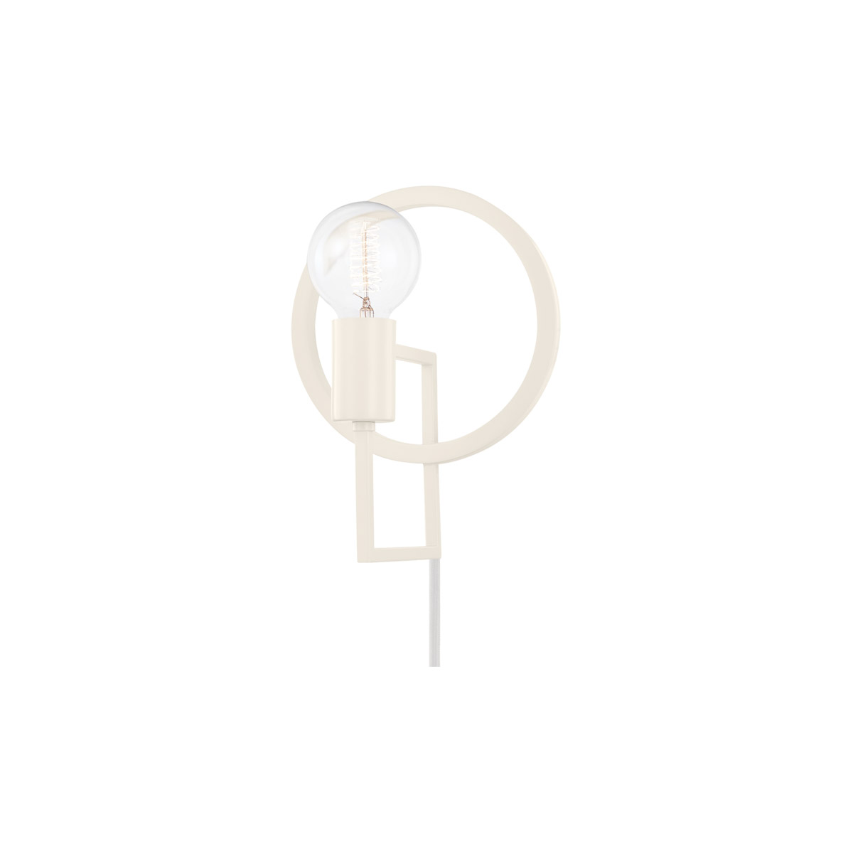 Mitzi HL637201-SCR Tory 1 Light 8.25 inch Soft Cream Plug-In Sconce Wall Light
