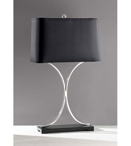 Feiss Jackson 1 Light Table Lamp in Polished Nickel and Black 10060PN/BK 10060PN_BK.jpg