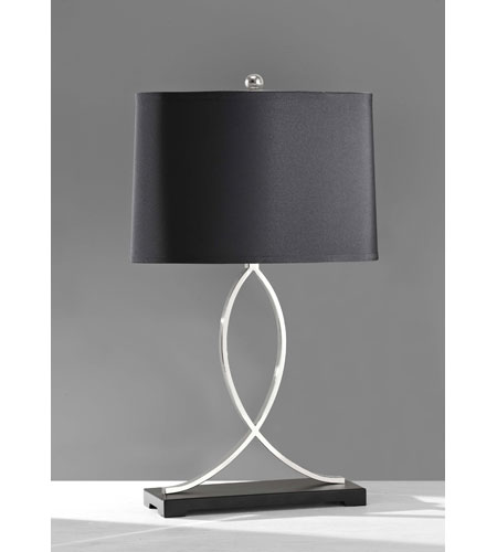Feiss Jackson 1 Light Table Lamp in Polished Nickel and Black 10061PN/BK 10061PN_BK.jpg