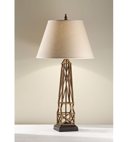 Feiss Spencer 1 Light Table Lamp in Firenze Gold and Dark Walnut Base 10103FG/DWB 10103FG_DWB.jpg