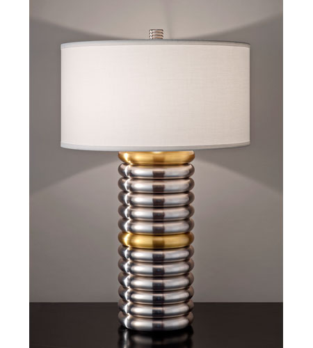 Feiss Signature 1 Light Table Lamp in Natural Brass and Brushed Steel 10214NB/BS 10214NB_BS.jpg